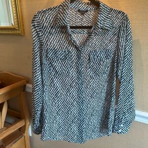 Worth New York Black and White Blouse.